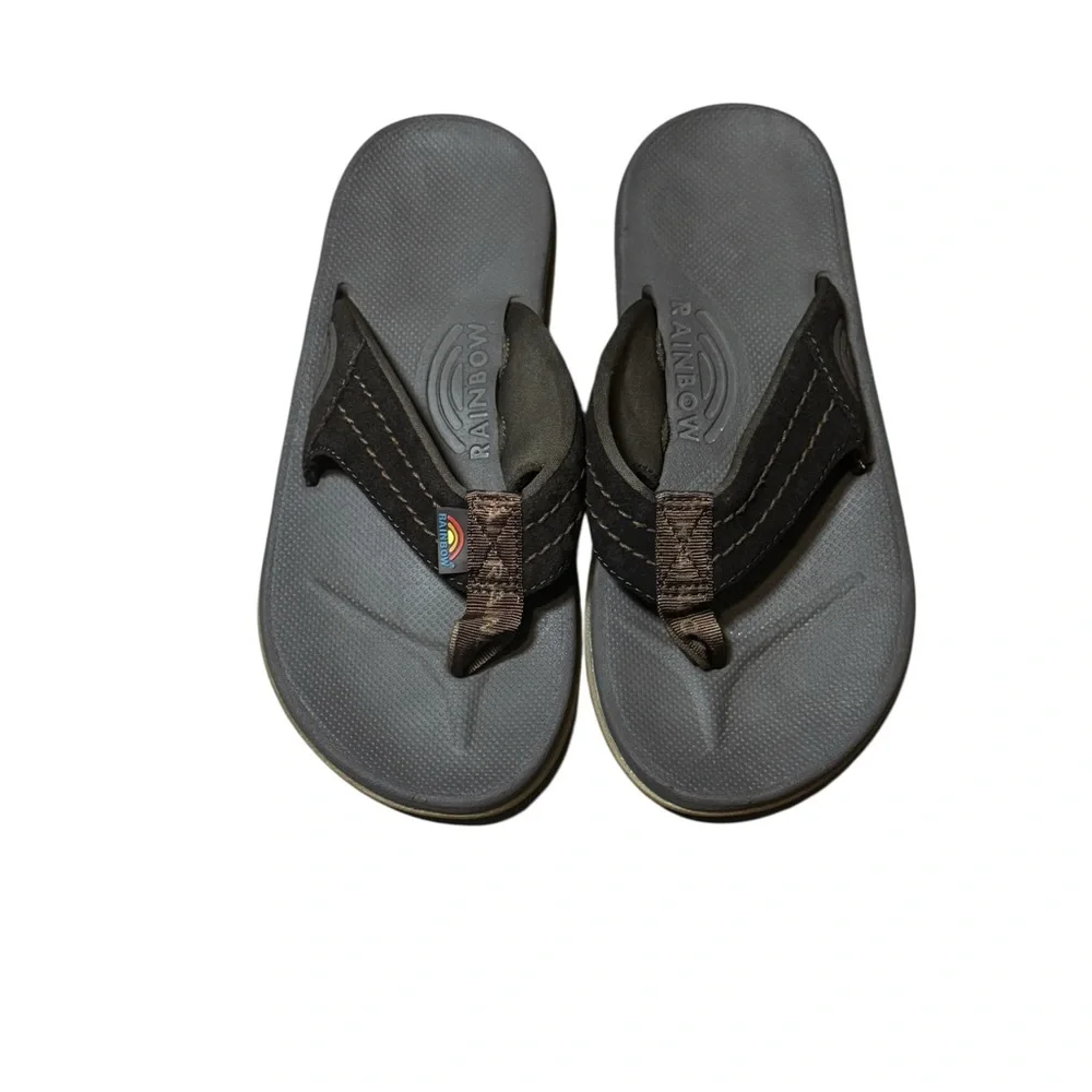 Rainbow East Cape Brown Men's Flip Flops Sandals Size 7 Excellent Condition